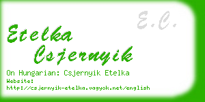 etelka csjernyik business card